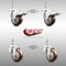 Service Caster 3 Inch 316SS Maroon Polyurethane 12mm Threaded Stem Caster Lock Brake, 2PK SS316TSTTL20S314-PPUB-MRN-M1215-2-S2 - alternate 5